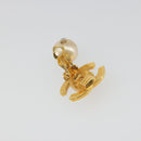 CHANEL Turn Lock Earring metal Gold Tone CC Auth 188629-10