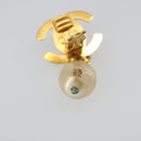CHANEL Turn Lock Earring metal Gold Tone CC Auth 188629-12