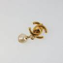 CHANEL Turn Lock Earring metal Gold Tone CC Auth 188629-2