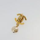 CHANEL Turn Lock Earring metal Gold Tone CC Auth 188629-9