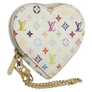 LOUIS VUITTON Monogram Multicolor Porte Monnaie Coeur Purse M60040 Auth 188630A-1