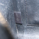 CELINE Luggage Nano Shopper Hand Bag Canvas Leather 2way Gray Gold Auth 188633A-12