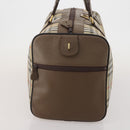 Burberrys Nova Check Boston Bag Canvas Beige Gold Auth 188634-4