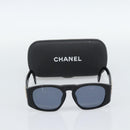 CHANEL COCO Mark Sunglasses plastic Black CC Auth 188635M-13