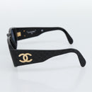 CHANEL COCO Mark Sunglasses plastic Black CC Auth 188635M-6