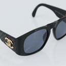 CHANEL COCO Mark Sunglasses plastic Black CC Auth 188635M-8