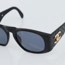 CHANEL COCO Mark Sunglasses plastic Black CC Auth 188635M-9