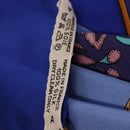 HERMES Carre 90 Scarf Silk ""H d ORIGNY"" Blue Auth 188636M-23