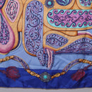 HERMES Carre 90 Scarf Silk ""H d ORIGNY"" Blue Auth 188636M-9