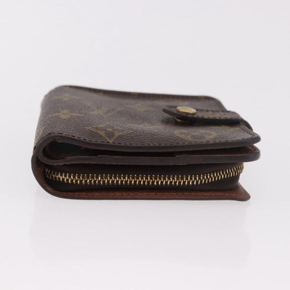 LOUIS VUITTON Monogram Compact Zip Wallet M61667 LV Auth 188654A