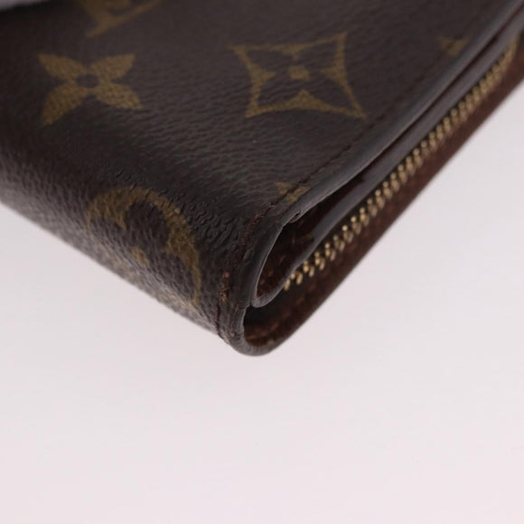 LOUIS VUITTON Monogram Compact Zip Wallet M61667 LV Auth 188654A