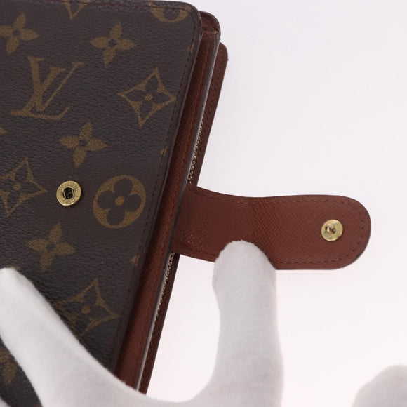 LOUIS VUITTON Monogram Porto Papie Zip Wallet M61207 LV Auth 188656A