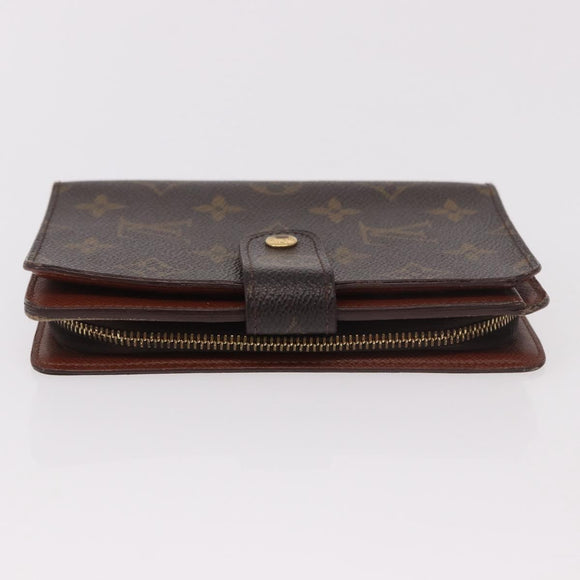LOUIS VUITTON Monogram Porto Papie Zip Wallet M61207 LV Auth 188656A