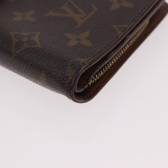 LOUIS VUITTON Monogram Porto Papie Zip Wallet M61207 LV Auth 188656A