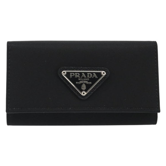PRADA Key Case Nylon Black Black Auth 188658A