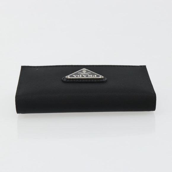 PRADA Key Case Nylon Black Black Auth 188658A