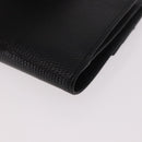 Salvatore Ferragamo Vala Long Wallet Leather Black Gold Auth 188659A-16