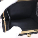 Salvatore Ferragamo Vala Long Wallet Leather Black Gold Auth 188659A-10
