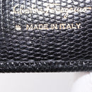 Salvatore Ferragamo Vala Long Wallet Leather Black Gold Auth 188659A-11