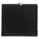 Salvatore Ferragamo Vala Long Wallet Leather Black Gold Auth 188659A-2