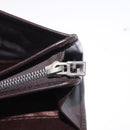 FENDI Zucca Canvas Long Wallet Black Brown Auth 188660A-18