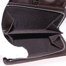 FENDI Zucca Canvas Long Wallet Black Brown Auth 188660A-19