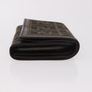FENDI Zucca Canvas Long Wallet Black Brown Auth 188660A-4
