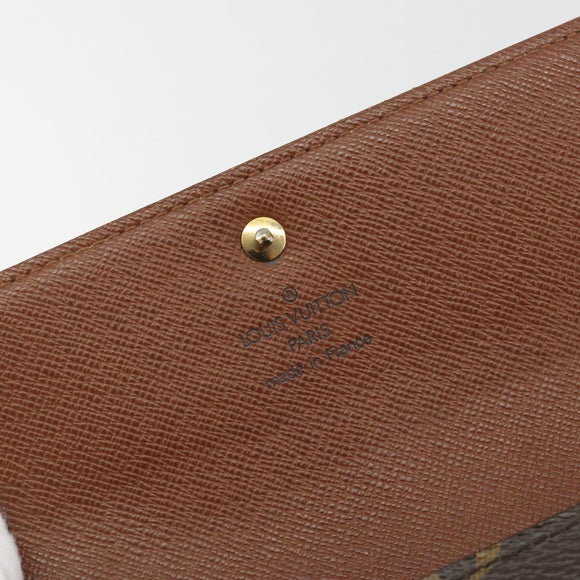 LOUIS VUITTON Monogram Porte TresorEtui Papie Wallet M61202 LV Auth 188664A