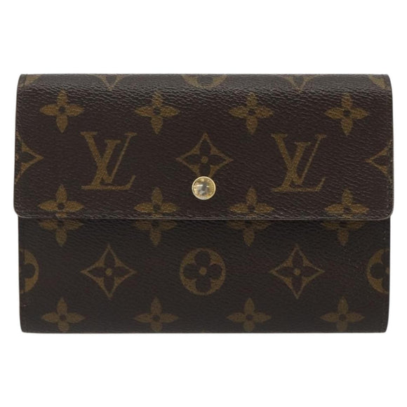 LOUIS VUITTON Monogram Porte TresorEtui Papie Wallet M61202 LV Auth 188664A