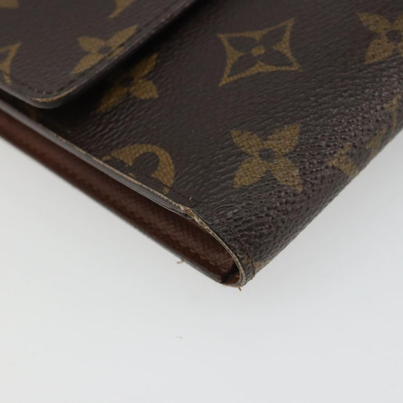 LOUIS VUITTON Monogram Porte TresorEtui Papie Wallet M61202 LV Auth 188664A