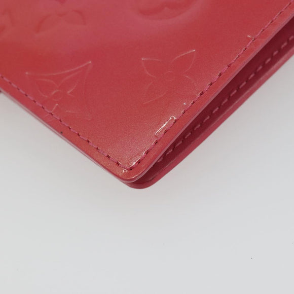 LOUIS VUITTON Monogram Vernis Agenda PM Planner Cover Pink R2101F Auth 188667A