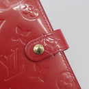 LOUIS VUITTON Monogram Vernis Agenda PM Planner Cover Pink R2101F Auth 188667A-17