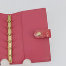 LOUIS VUITTON Monogram Vernis Agenda PM Planner Cover Pink R2101F Auth 188667A-18