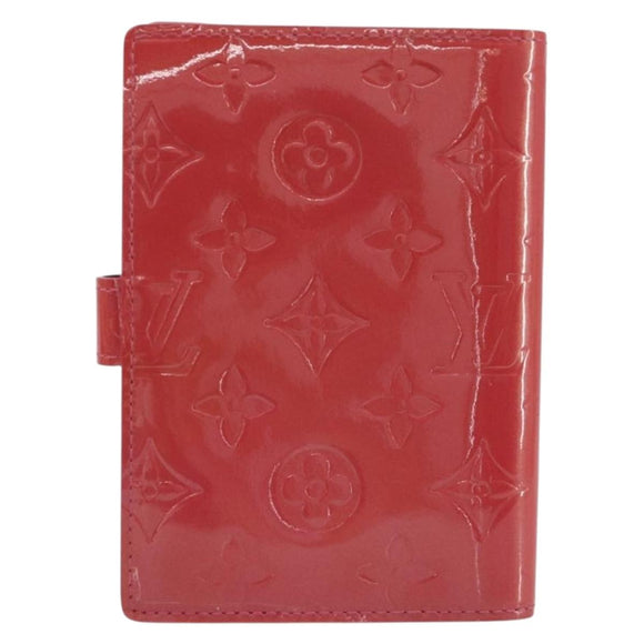 LOUIS VUITTON Monogram Vernis Agenda PM Planner Cover Pink R2101F Auth 188667A