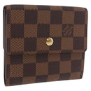 LOUIS VUITTON Damier Ebene Porte Monnaie Billets Cartes Credit Auth 188672A-1