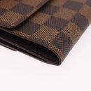 LOUIS VUITTON Damier Ebene Porte Monnaie Billets Cartes Credit Auth 188672A-15