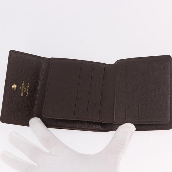 LOUIS VUITTON Damier Ebene Porte Monnaie Billets Cartes Credit Auth 188672A