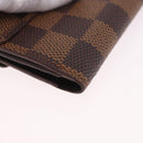 LOUIS VUITTON Damier Ebene Porte Monnaie Billets Cartes Credit Auth 188672A-7