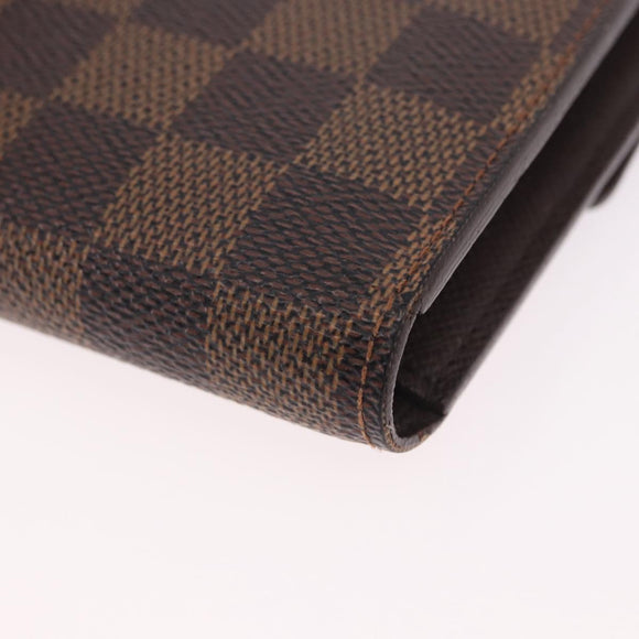 LOUIS VUITTON Damier Ebene Porte Tresor Etui Papie Wallet N61202 LV Auth 188674A