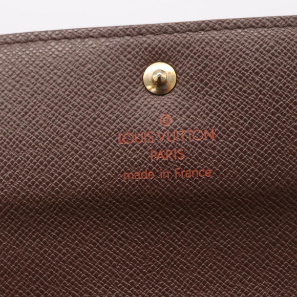LOUIS VUITTON Damier Ebene Porte Tresor Etui Papie Wallet N61202 LV Auth 188674A
