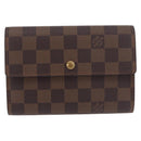 LOUIS VUITTON Damier Ebene Porte Tresor Etui Papie Wallet N61202 LV Auth 188674A-13