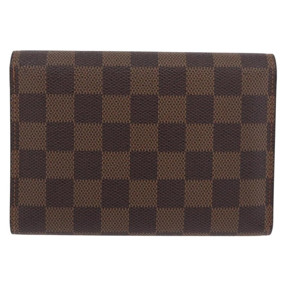 LOUIS VUITTON Damier Ebene Porte Tresor Etui Papie Wallet N61202 LV Auth 188674A