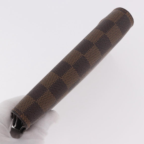LOUIS VUITTON Damier Ebene Porte Tresor Etui Papie Wallet N61202 LV Auth 188674A