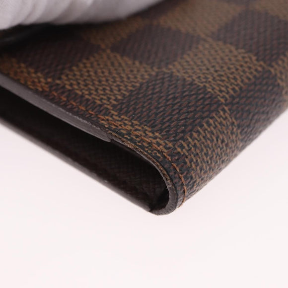 LOUIS VUITTON Damier Ebene Porte Tresor Etui Papie Wallet N61202 LV Auth 188674A