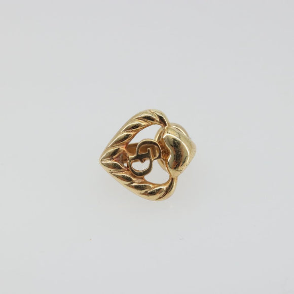 Christian Dior Earring Metal Gold Auth 188679