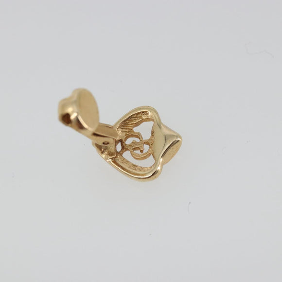 Christian Dior Earring Metal Gold Auth 188679