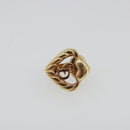 Christian Dior Earring Metal Gold Auth 188679-6