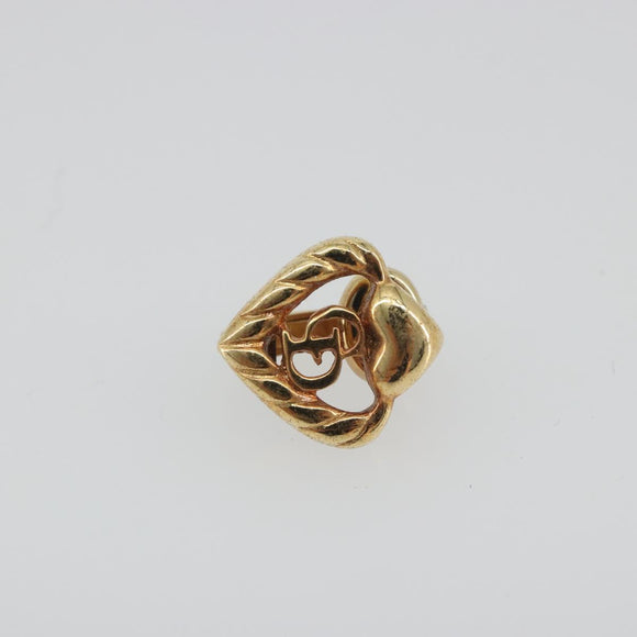 Christian Dior Earring Metal Gold Auth 188679