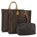 LOUIS VUITTON Monogram Hand Bag 3 Set LV Auth 188691-1