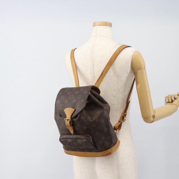 LOUIS VUITTON Monogram Montsouris MM Backpack M51136 LV Auth 188708